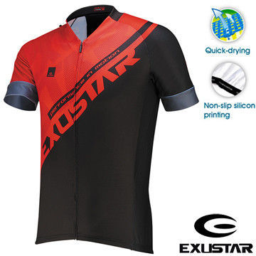EXUSTAR 自行車短車衣(黑紅) S