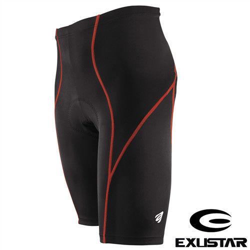 EXUSTAR 3D立體專業短車褲(紅) S