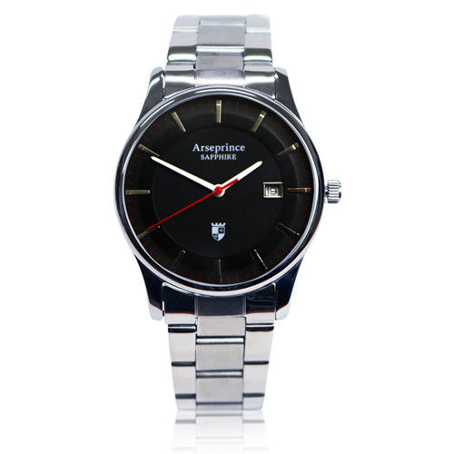 【Arseprince】極簡品味風格時尚中性錶-黑色