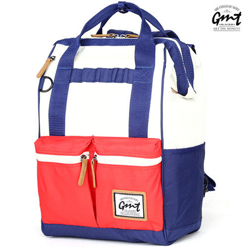【GMT挪威潮流品牌】時尚大容量後背包 (藍白紅-混色)
