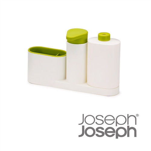 《Joseph Joseph英國創意餐廚》流理台清潔收納小幫手三件組(綠)-85082