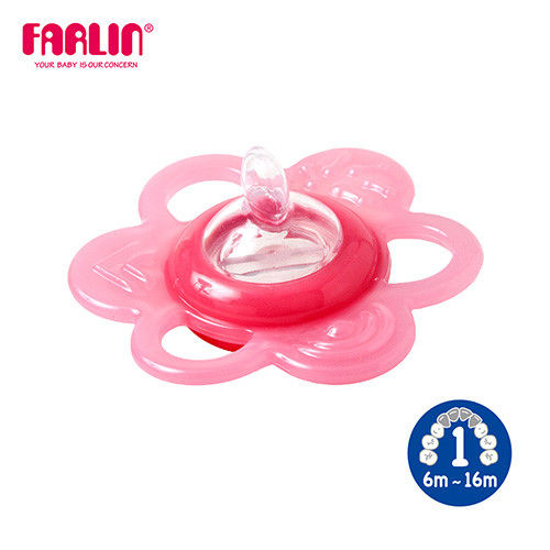【Farlin】可換水小花咬牙固齒器(一階) - 粉紅