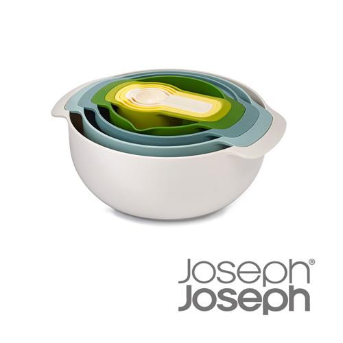 《Joseph Joseph英國創意餐廚》新自然色量杯打蛋盆九件組-40076