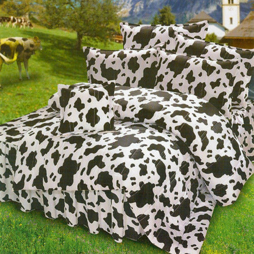 艾莉絲-貝倫 乳牛森林(6.0呎x6.2呎)四件式雙人加大(高級混紡棉)鋪棉兩用被床包組
