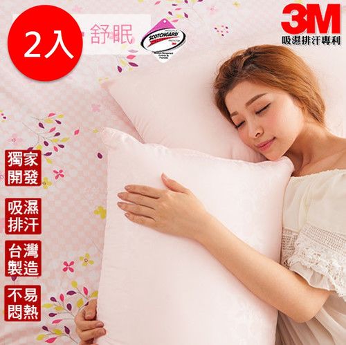 【伊柔寢飾】3M吸濕排汗超細纖維枕/台灣製造-2入