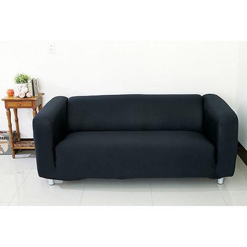 Osun-一體成型防蹣彈性沙發套/沙發罩_3人座 素色款 尊爵黑