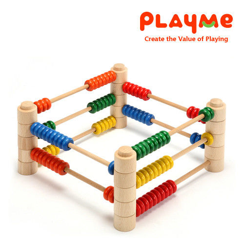 【PlayMe】堆疊算盤~彩色算珠學習玩具