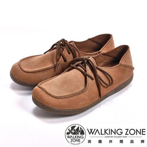 【WALKING ZONE】可踩式雙穿休閒女鞋-棕(另有紅、藍)
