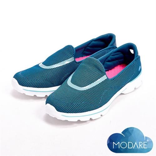 【W&M】MODARE 超彈力水波紋透氣舒適瑜珈鞋墊女鞋-藍(另有黑/紅)