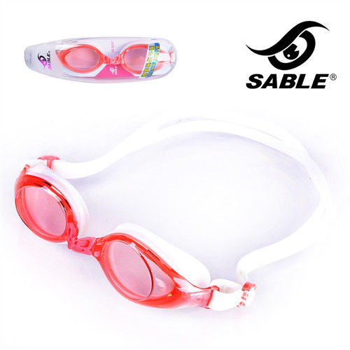 【黑貂SABLE】女性專用標準平光運動泳鏡(粉紅)