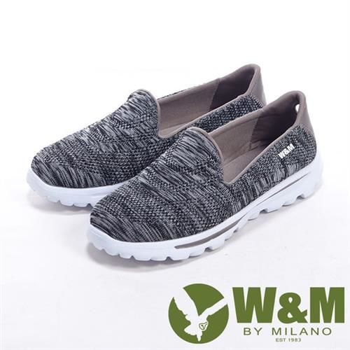【W&M】 BOUNCE 超彈力舒適針織增高鞋女鞋-黑