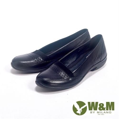 【W&M】SOFIT系列 透氣洞洞氣墊休閒女鞋-黑