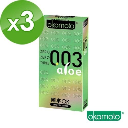 【岡本okamoto】003 Aloe極薄蘆薈 (6片裝/盒)x3盒