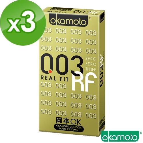 【岡本okamoto】003 RF 極薄貼身 (6片裝/盒)x3盒