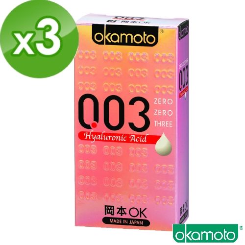 【岡本okamoto】003 HA極薄水潤 (6片裝/盒)x3盒