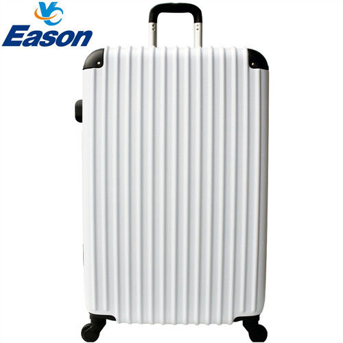 【YC Eason】超值流線型20吋可加大海關鎖款ABS硬殼行李箱(白色戀人)