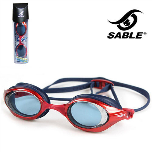 【黑貂SABLE】極限運動型 平光泳鏡(紅色)