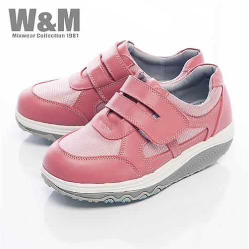 【W&M】FIT 城市健走族塑型美麗曲線健塑鞋魔鬼粘女鞋-粉(另有黑)