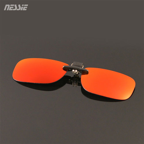 Nessie尼斯眼鏡 休閒偏光太陽眼鏡夾片 - 紅黑  經典時尚 防風 墨鏡 贈眼鏡收納袋 抗 UV 紫外線 防曬