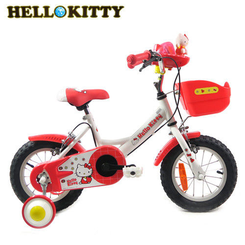 Hello Kitty 12吋單速音樂童車-白紅- K-TY12RD