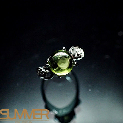 【SUMMER寶石】天然橄欖石戒指(925銀) (AD-1)
