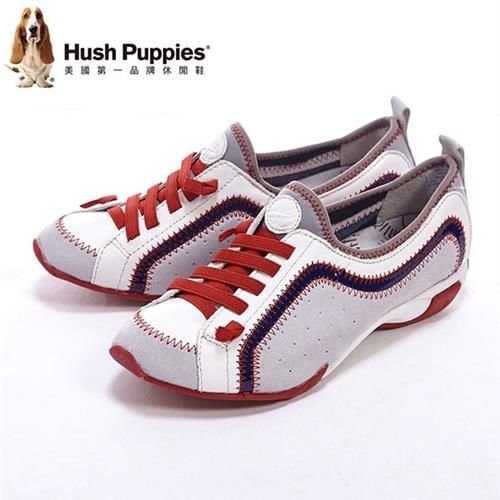 Hush Puppies Casual Qualify 春夏繽紛運動風彈力休閒女鞋-灰