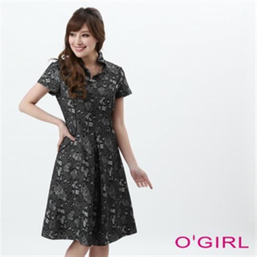 【OGIRL】新中國風立領洋裝