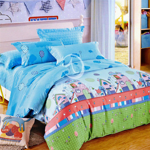 【卡莎蘭】童話故事 加大全舖棉四件式兩用被床包組