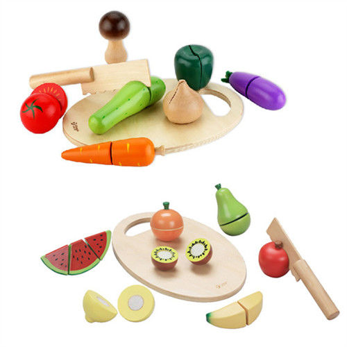 classic world 德國經典木玩 客來喜 蔬菜+水果切切樂超值組