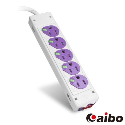 aibo CL805B 5+5孔1開關 15A專利過載保護延長線-1.8米
