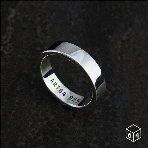 ART64 訂製戒指-手工厚版素戒 平面5mm 純銀戒指