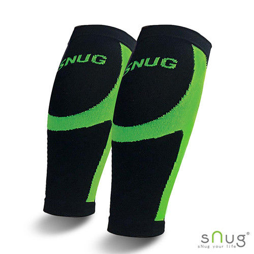 【SNUG運動壓縮系列】 健康運動壓縮小腿套 （亮綠 S/M/L/XL/XXL)