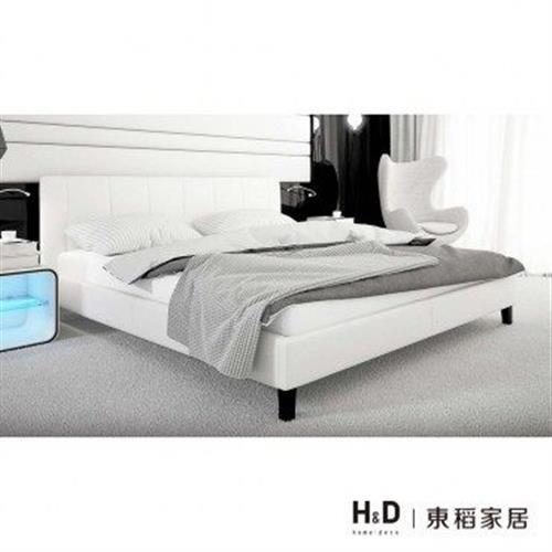 【H&D】保羅6尺白皮雙人床