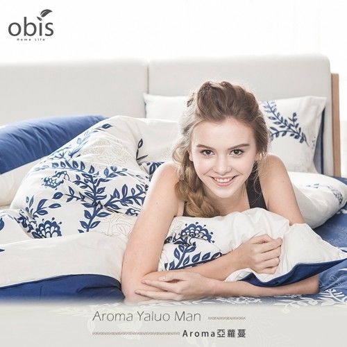 【obis】100%純棉雙人5X6.2尺床包兩用被組-亞蘿蔓
