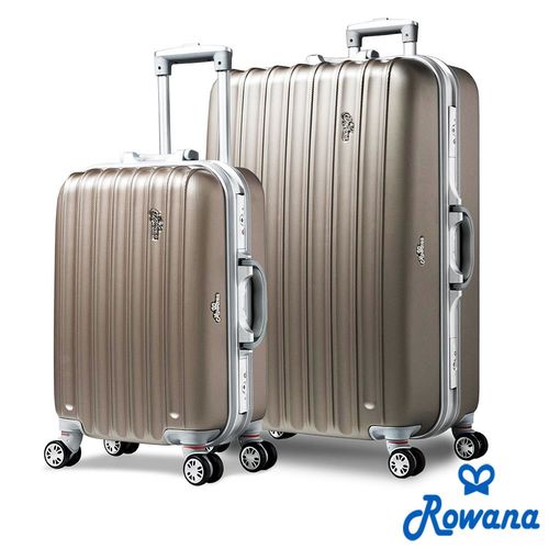 Rowana 經典直條鋁框旅行箱 20+28吋(多色任選)