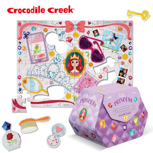 【美國Crocodile Creek】趣味寶盒拼圖系列-公主寶石