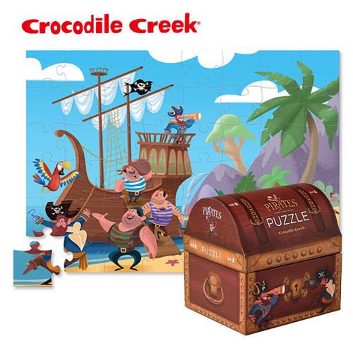 【美國Crocodile Creek】趣味寶盒拼圖系列-海盜寶藏