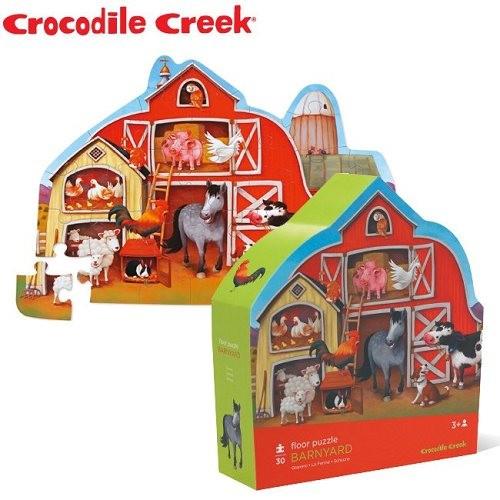 【美國Crocodile Creek】大型地板拼圖-動物農莊
