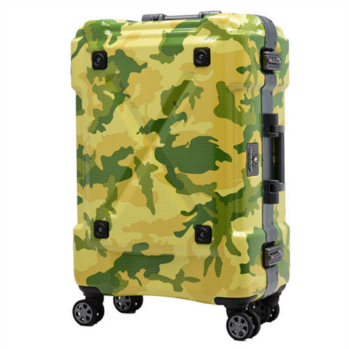 日本 LEGEND WALKER 6302-69-28吋 鋁框密碼鎖輕量行李箱 迷彩