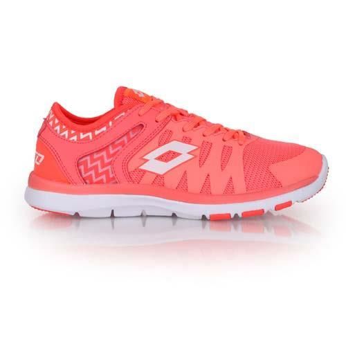 【LOTTO】女慢跑訓練鞋 -路跑 健身 粉橘白