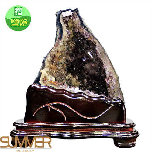 【SUMMER寶石】《9Kg》巴西5A天然紫晶洞《加贈鹽燈》(1113-18)