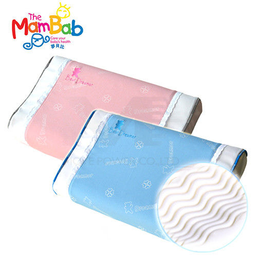 《Mambab-夢貝比》 銀離子抗菌波浪型乳膠枕-雙色