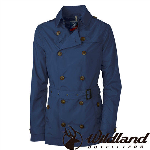 【荒野wildland】女RE時尚透氣抗UV風衣外套 深藍色 (0A31997-72)