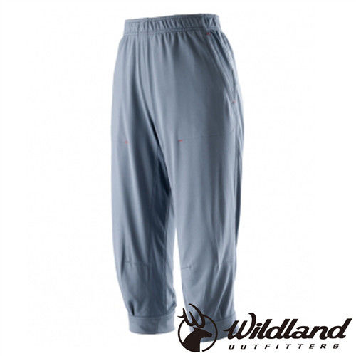 【荒野wildland】女抗UV排汗時尚七分褲 灰色 (0A21671-90)