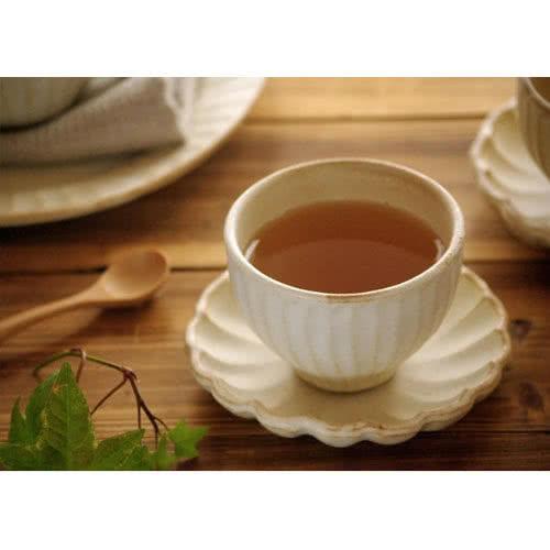益子燒 KINARI 茶杯＋輪花皿(小) 日本製 霧面 兩件式組合