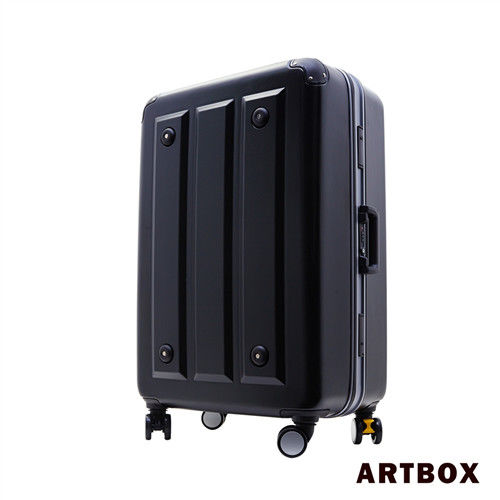 【ARTBOX】暗影獵人-29吋 ABS鑽石紋撞色鋁框行李箱(新月銀)