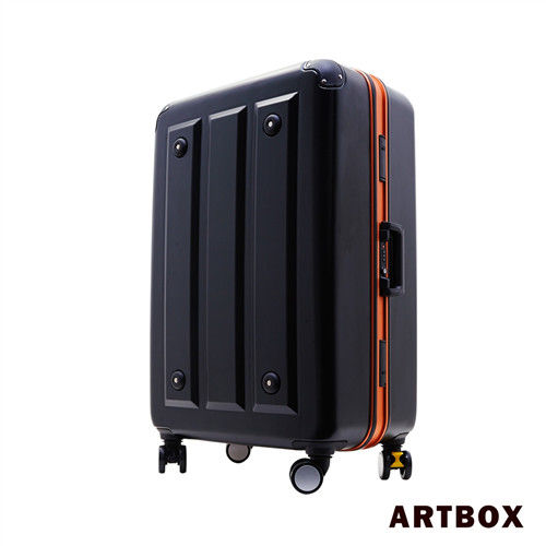 【ARTBOX】暗影獵人-24吋 ABS鑽石紋撞色鋁框行李箱(魅力橘)