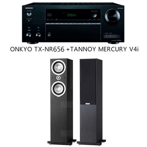 家庭劇院組 ONKYO TX-NR656 7.2聲道 影音擴大機 +TANNOY MERCURY V4i落地型喇叭