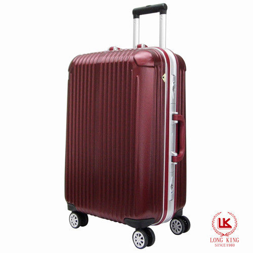 【LONG KING】20吋ABS鋁合金框行李箱LK-8016/20-棗紅