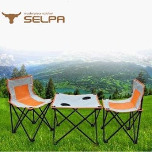 【韓國SELPA】戶外摺疊桌椅組(一桌兩椅)